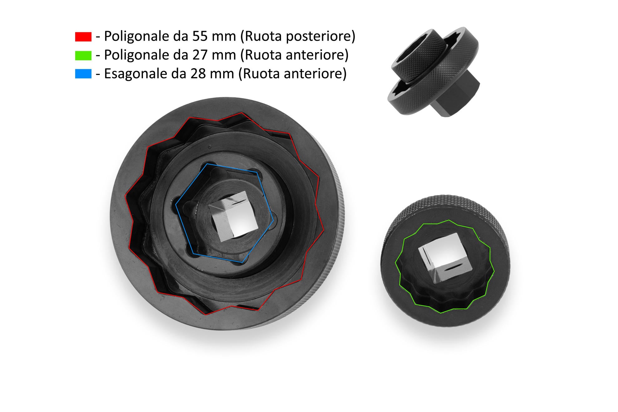 SOCKET DRIVE TOOL FRONT/REAR WHEEL NUTS CNC RACING MV AGUSTA BRUTALE 800 12 - 19