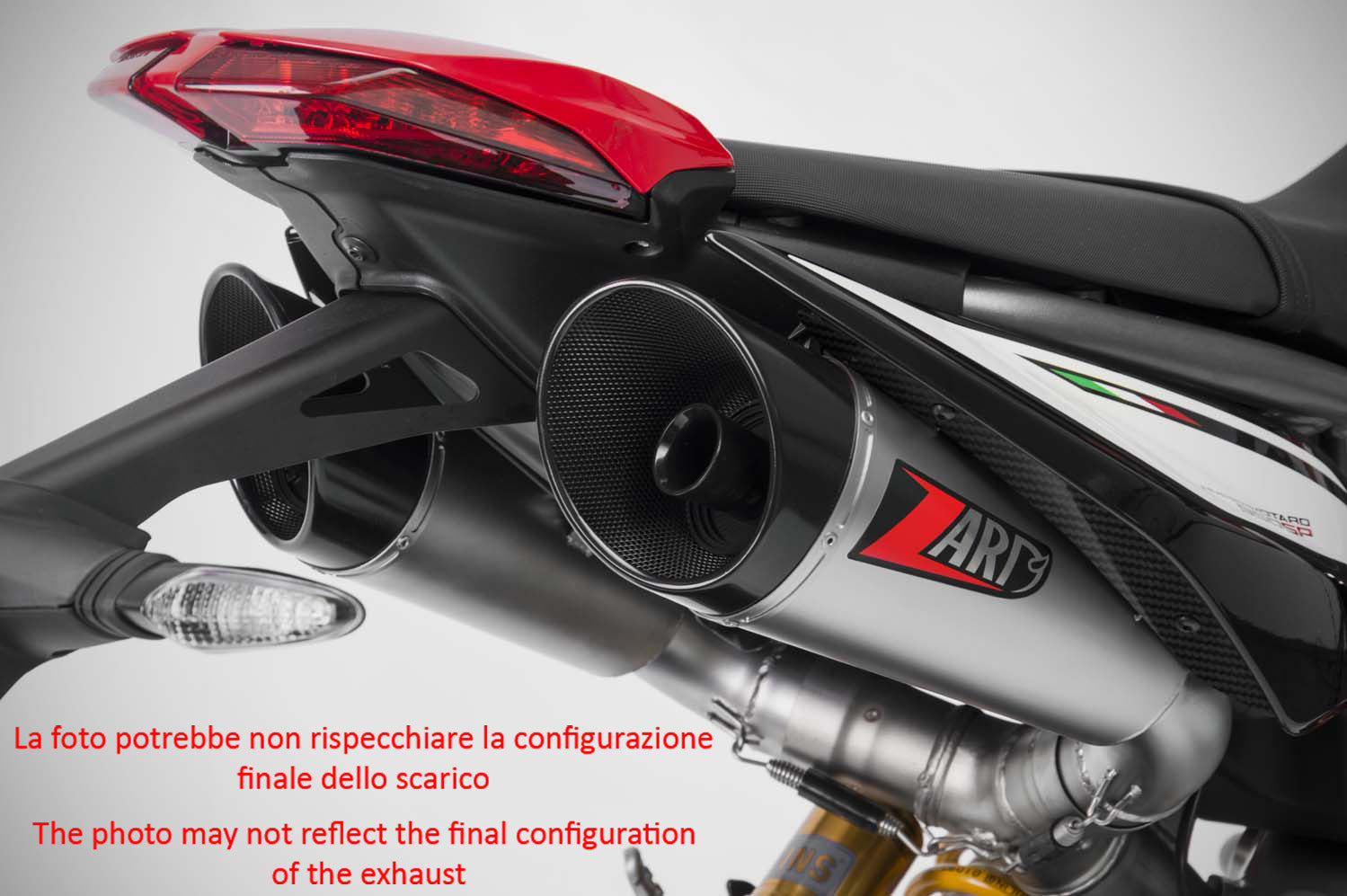DOPPIO SCARICO GT ZARD ACCIAIO-CARBONIO OMOLOGATO DUCATI HYPERMOTARD 950 2019-23