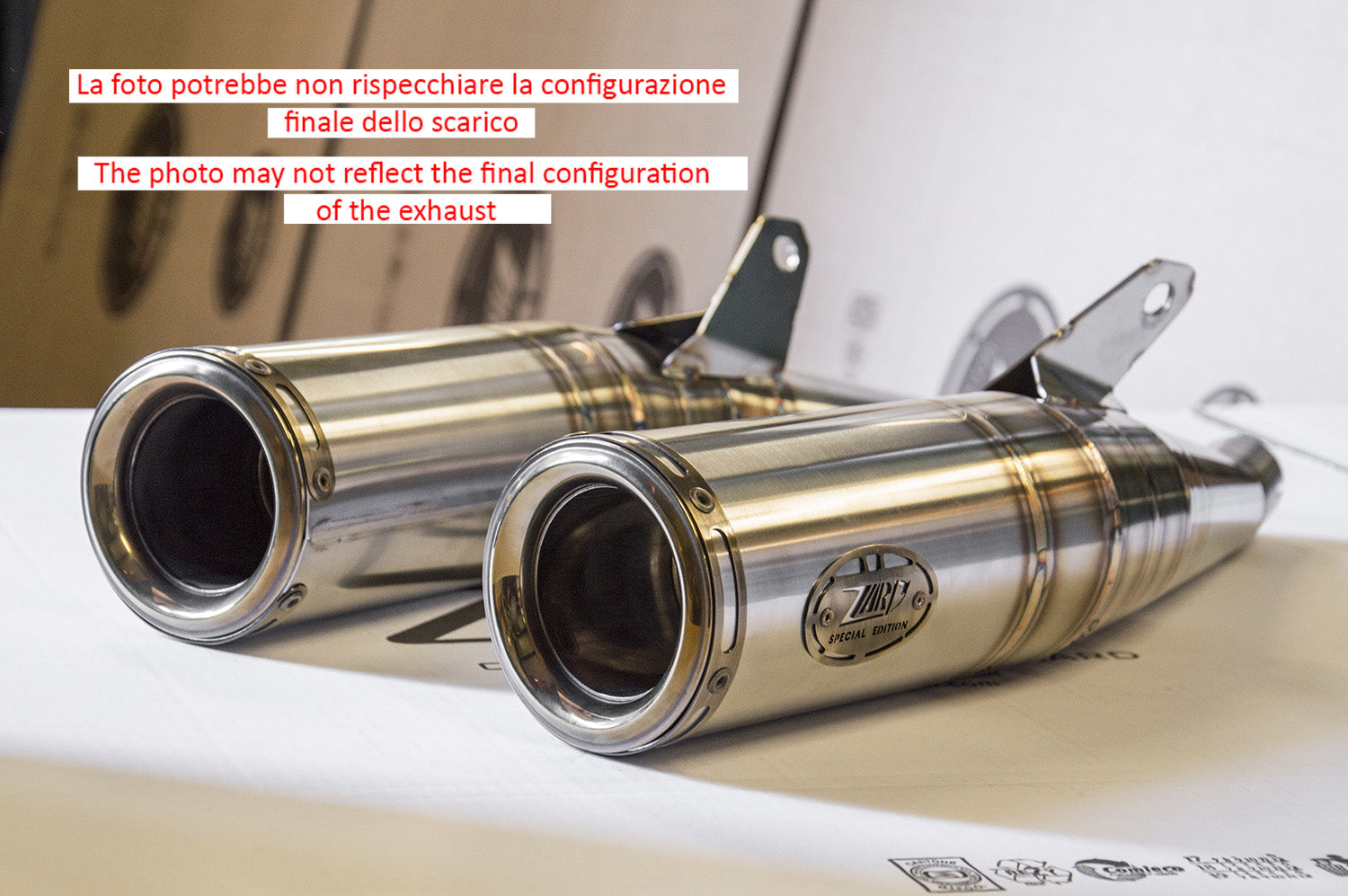 DOPPIO TERMINALE SCARICO BASSO ZARD IN ACCIAIO INOX RACING DUCATI GT 1000