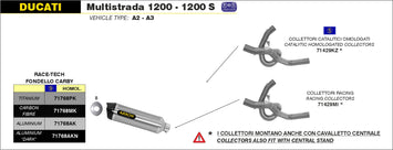 SCARICO COMPLETO ARROW OMOLOG. E5+E9 TIT-CARB DUCATI MULTISTRADA 1200 10-14