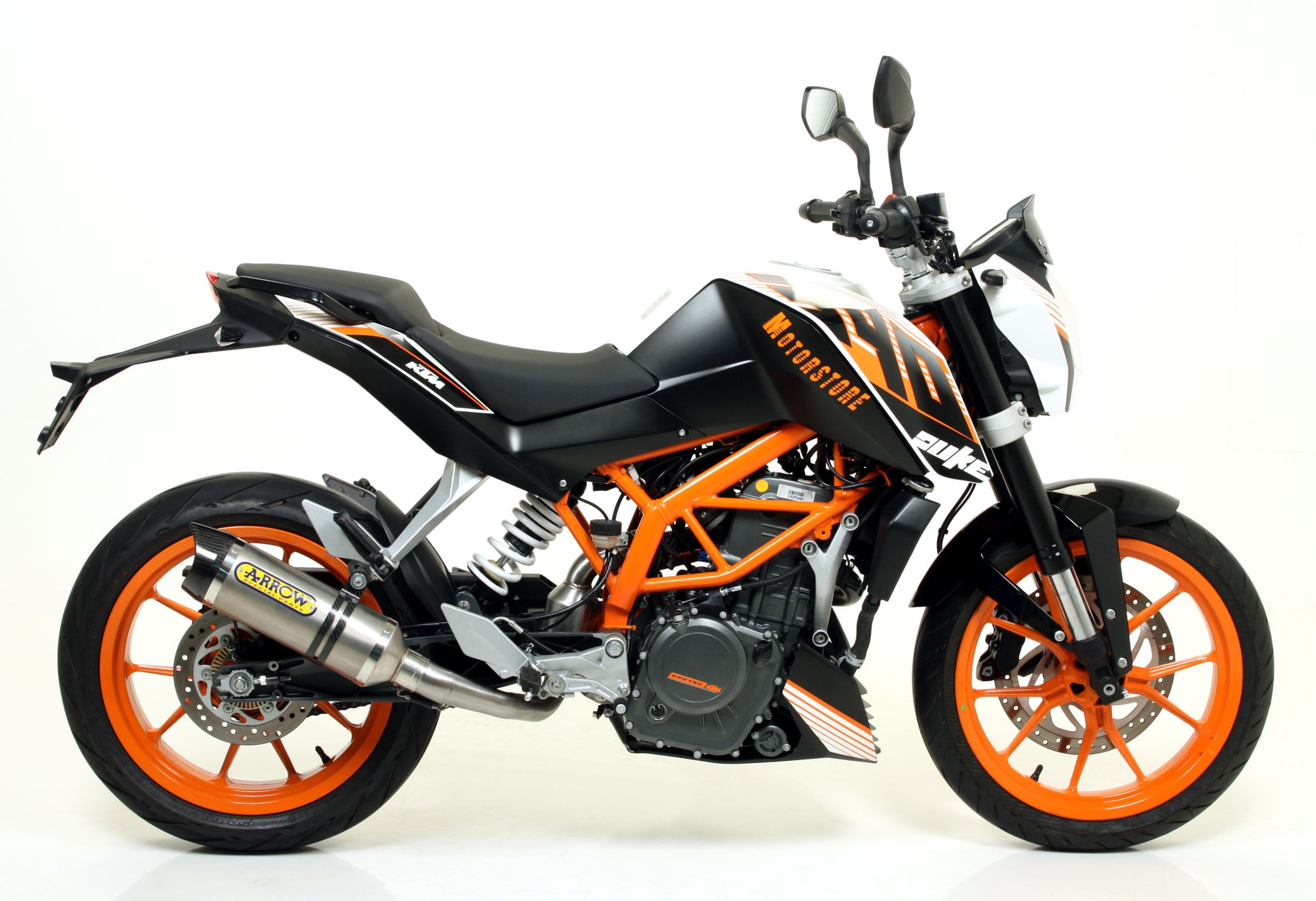 KIT SILENCER APPROVED E5+E9 THUNDER TITANIUM-CARB ARROW KTM DUKE 390 2013-16
