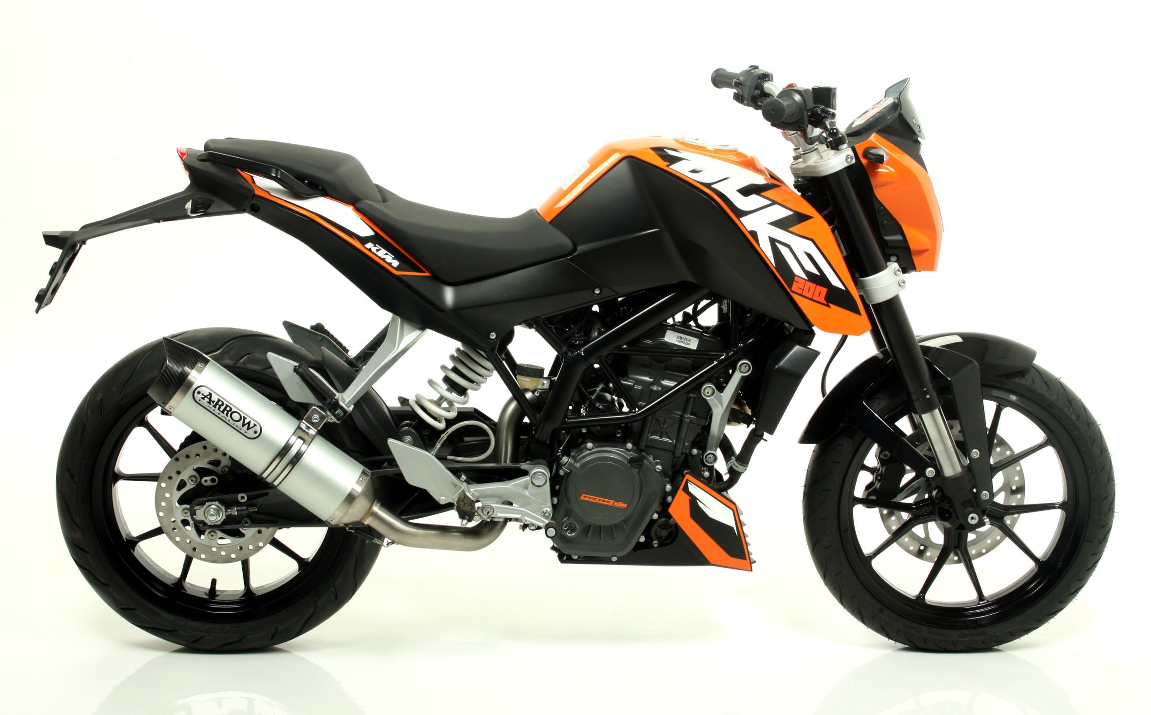 SCARICO MARMITTA OMOLOGATO E5+E9 TITANIO-CARBONIO ARROW KTM DUKE 200 11-14