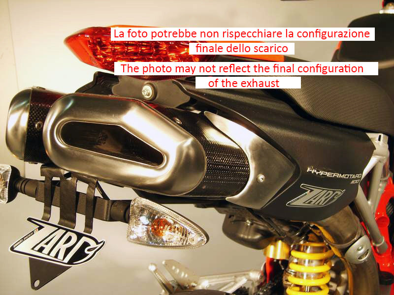DOUBLE EXHAUST PENTA ZARD ALUMINUM-CARBON RACING DUCATI HYPERMOTARD 796 2010-12