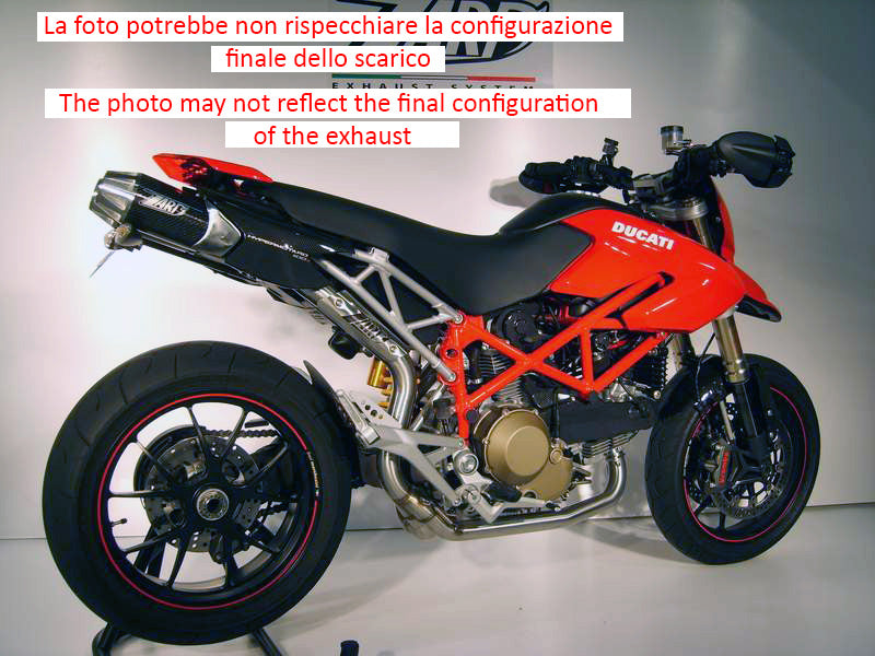 DOUBLE EXHAUST TOP-GUN ZARD CARBON RACING DUCATI HYPERMOTARD 796 2010 - 12