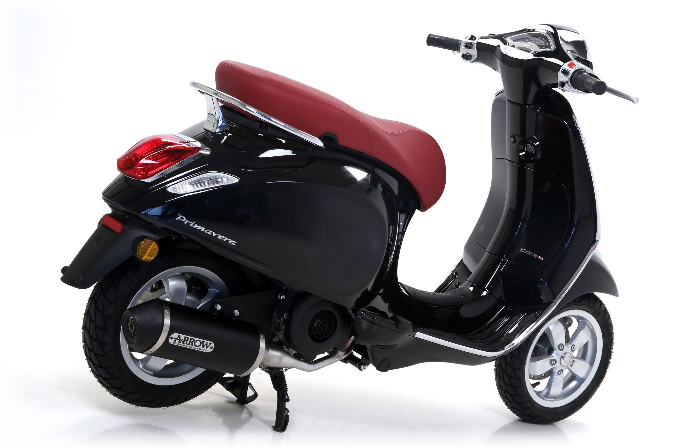 SCARICO OMOLOGATO ALLUMINIO NERO ARROW PIAGGIO VESPA PRIMAVERA I-GET 3V 17-18