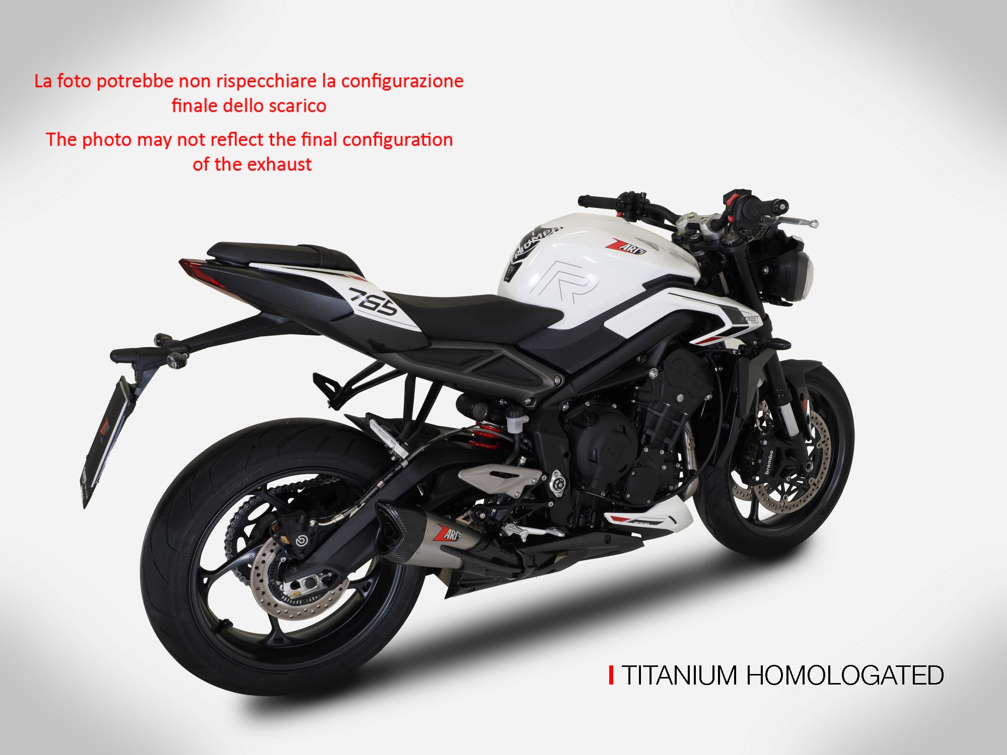 COMPLETE EXHAUST ZARD FULL TITANIUM RACING TRIUMPH STREET TRIPLE 765 2023
