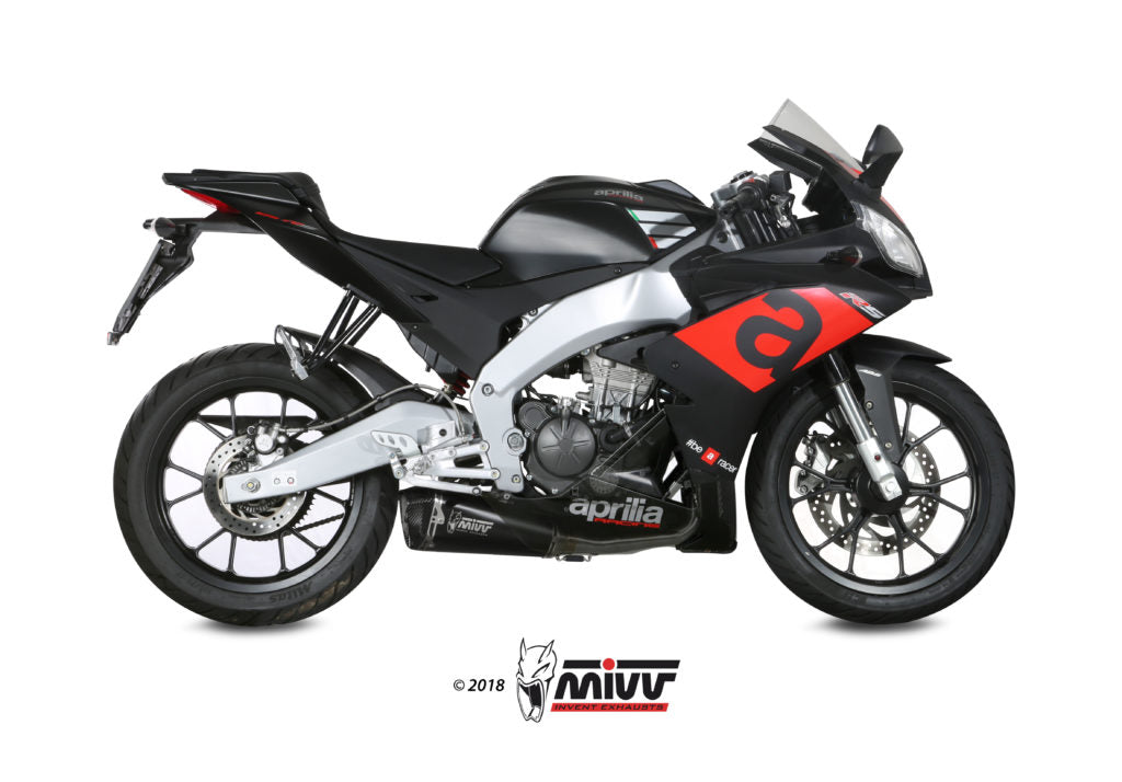 A.011.LDRB STAINLESS STEEL BLACK EXHAUST MIVV DELTA RACE APRILIA RS 125 2017 - 20