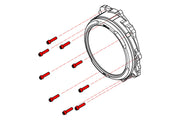CLUTCH COVER SCREW SET TITANIUM CNC RACING MV AGUSTA BRUTALE 675 2012 - 15