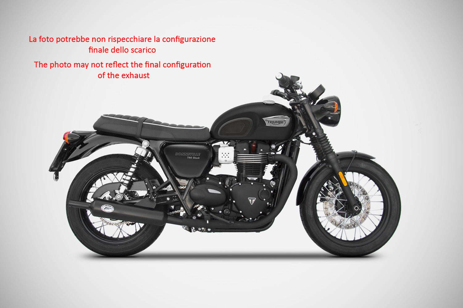 TERMINALE SCARICO ZARD BOTTIGLIA OMOLOGATO TRIUMPH BONNEVILLE T100 2016-20