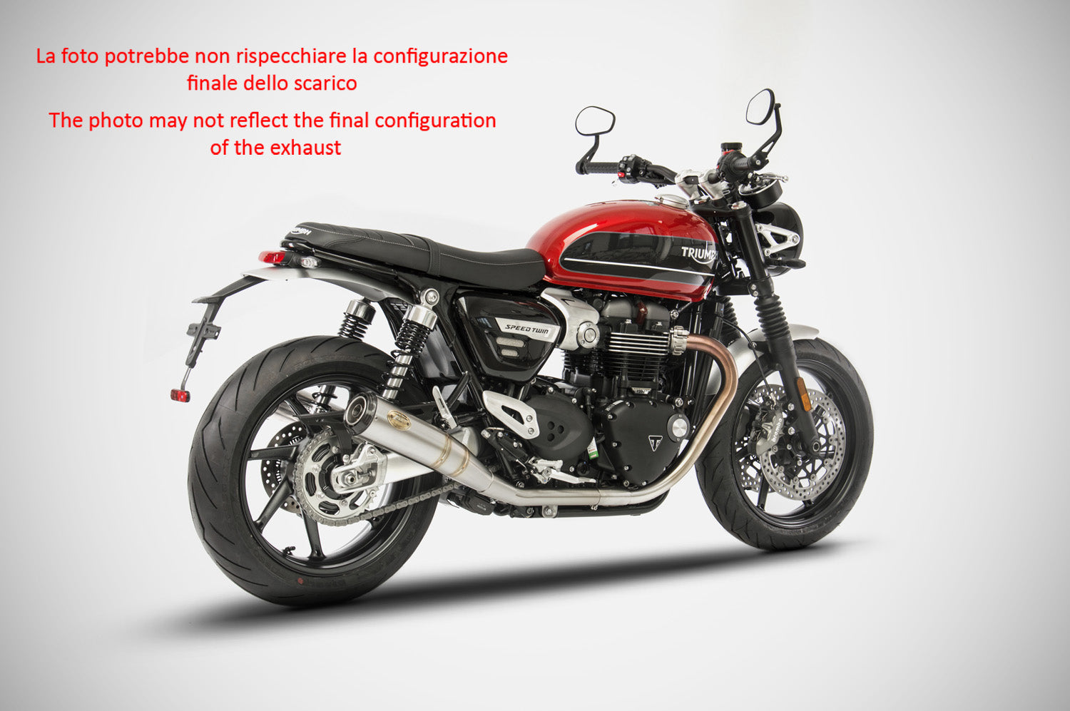 DOUBLE EXHAUST ZARD STEEL CONICAL RACING TRIUMPH THRUXTON R/RS 2021-23