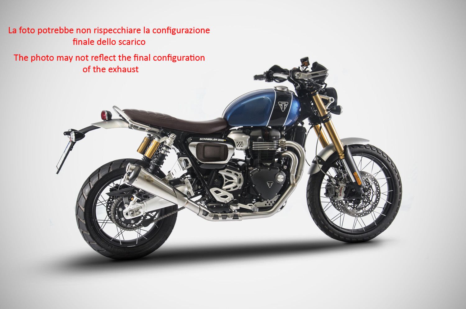 EXHAUST ZARD STEEL LOW APPROVED EURO4 TRIUMPH SCRAMBLER 1200 2019-20