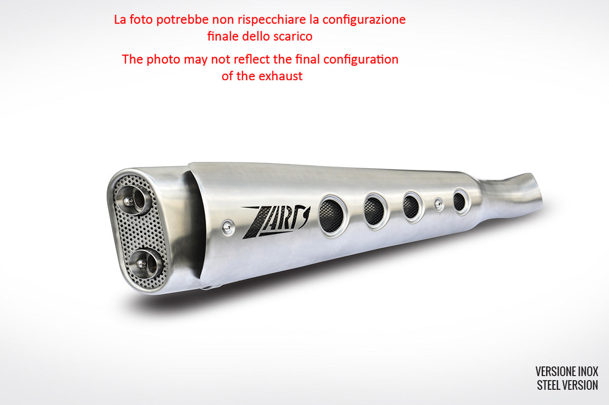 COMPLETE EXHAUST ZARD CARBURATOR STEEL HIGH EURO3 TRIUMPH SCRAMBLER 900 2001-07