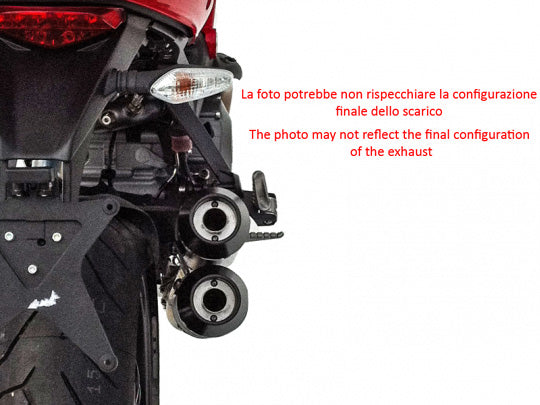 DOPPIO SCARICO ZARD SOVRAPPOSTO TITANIO RACING DUCATI MONSTER 1100 EVO 2011-13