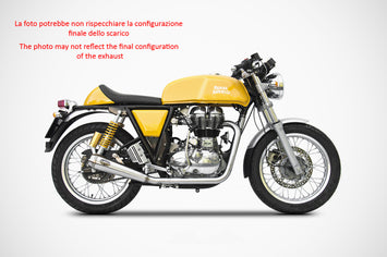 ZARD FULL EXHAUST STAINLESS BLACK RACING ROYAL ENFIELD CONTINENTAL GT 535 14-16