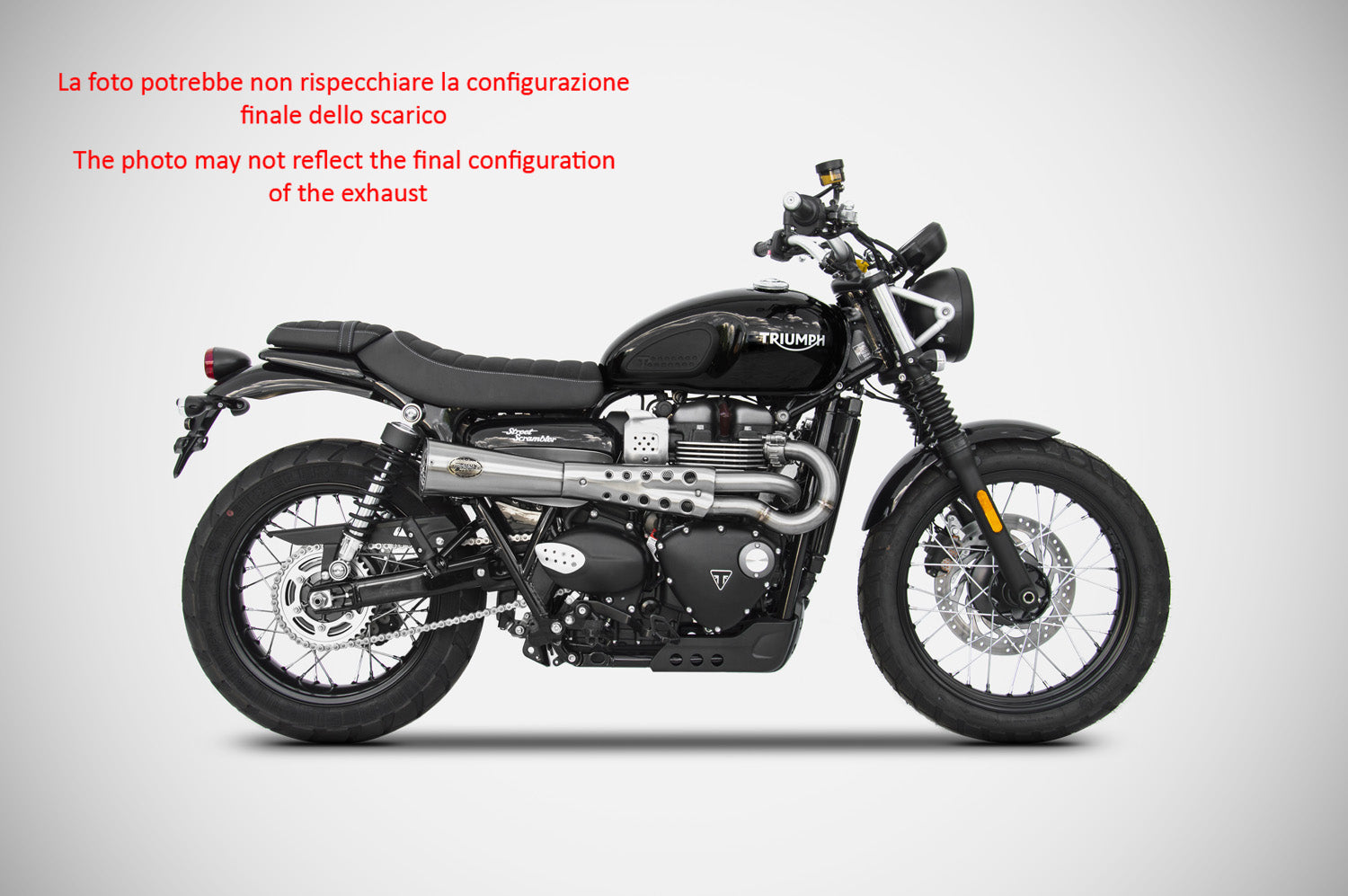EXHAUST ZARD STEEL-STEEL TIGER 70 RACING TRIUMPH STREET SCRAMBLER 2017-23