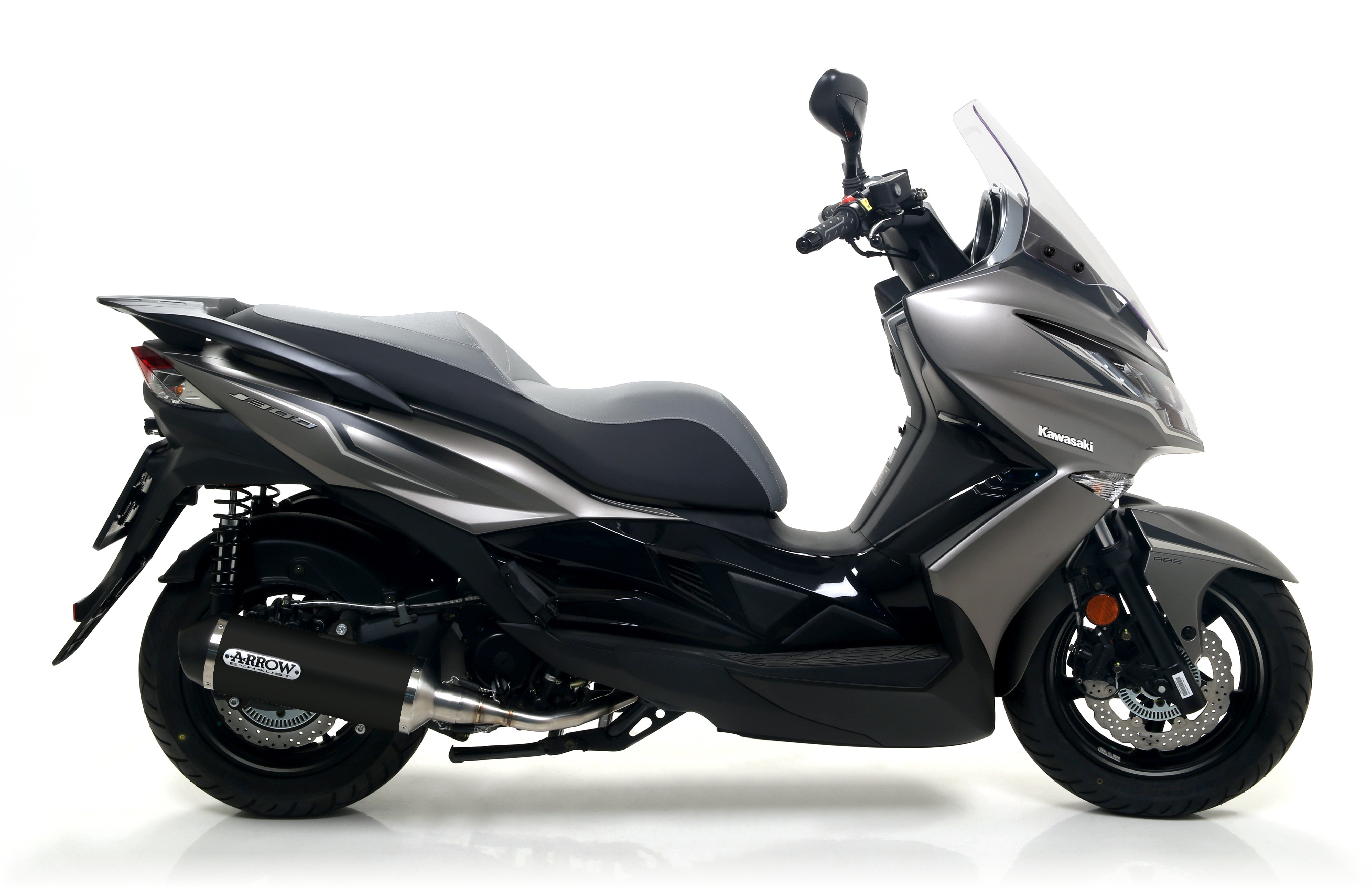 SCARICO COMPLETO OMOLOGATO EC+ECE URBAN INOX-NERO ARROW KAWASAKI J 300 ABS 17-20