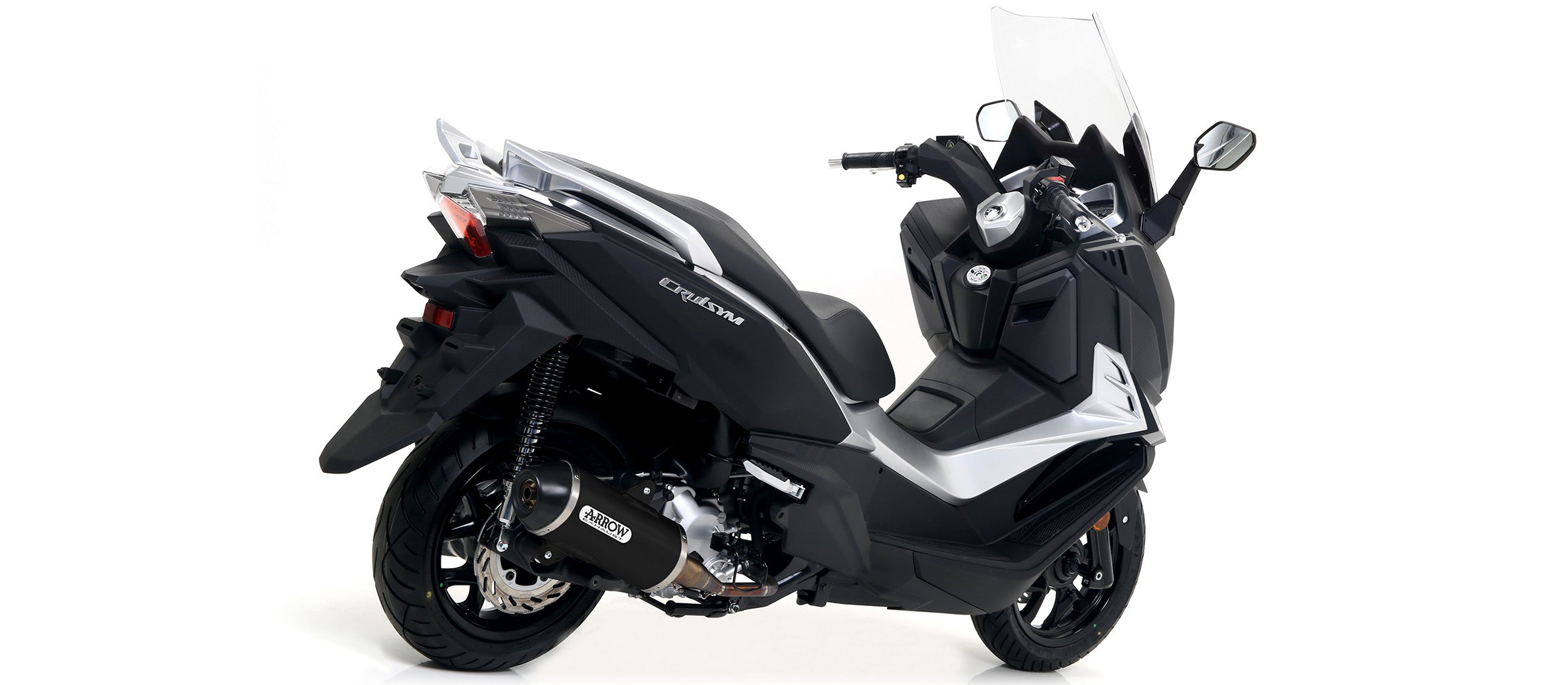 COMPLETE EXHAUST APPR. EC+ECE URBAN BLACK ALU-BLACK ARROW SYM CRUISYM 125I 18-20