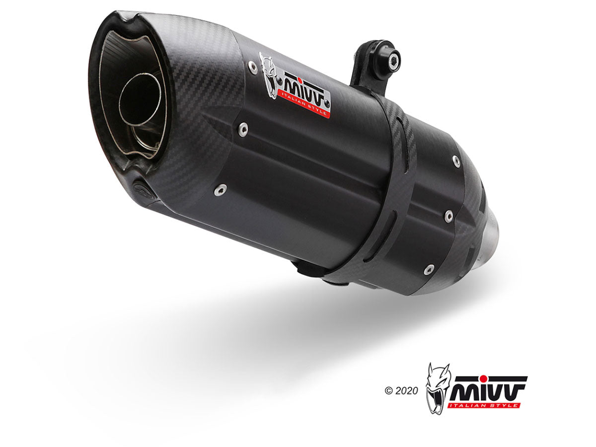 A.008.L9 STAINLESS STEEL BLACK EXHAUST MIVV SUONO APRILIA RSV4 2009 - 20