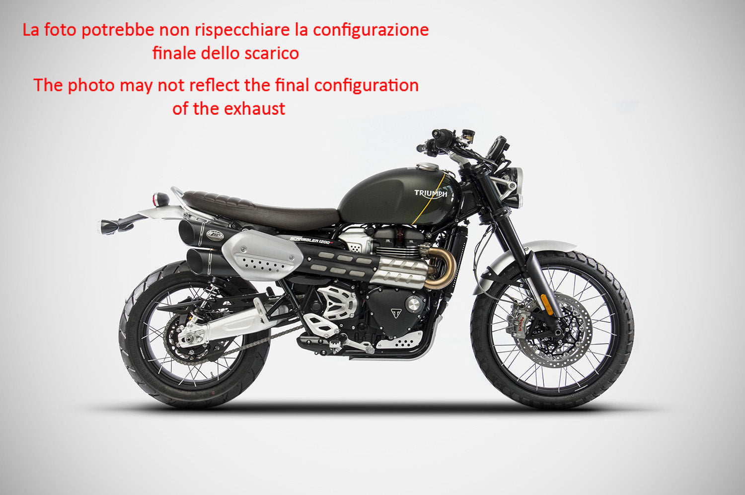 SILENCER EXHAUST ZARD STAINLESS STEEL OMOLOGATO TRIUMPH SCRAMBLER 1200 2021-23