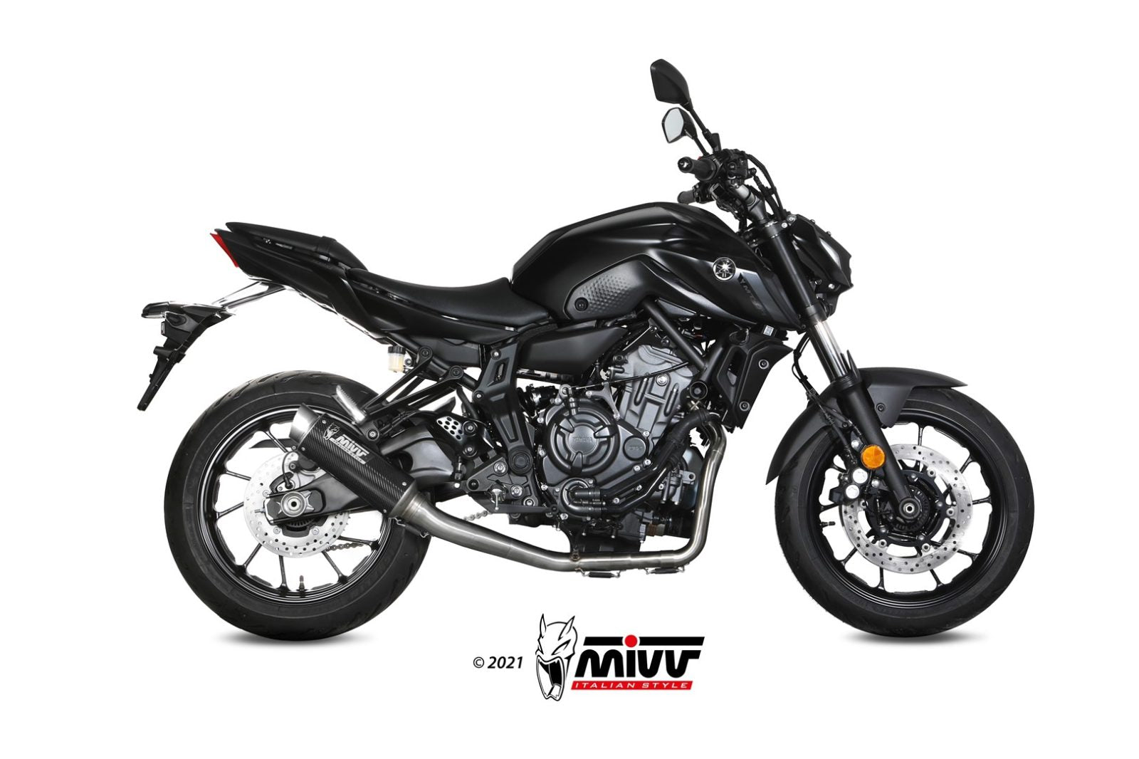 Y.065.L2P COMPLETE EXHAUST HIGH CARBON MIVV GP PRO YAMAHA MT07 2021 - 22