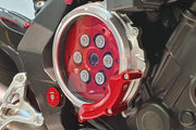 CLEAR COVER OIL BATH CLUTCH PROTECTOR CNC RACING MV AGUSTA BRUTALE 800 2016 - 19