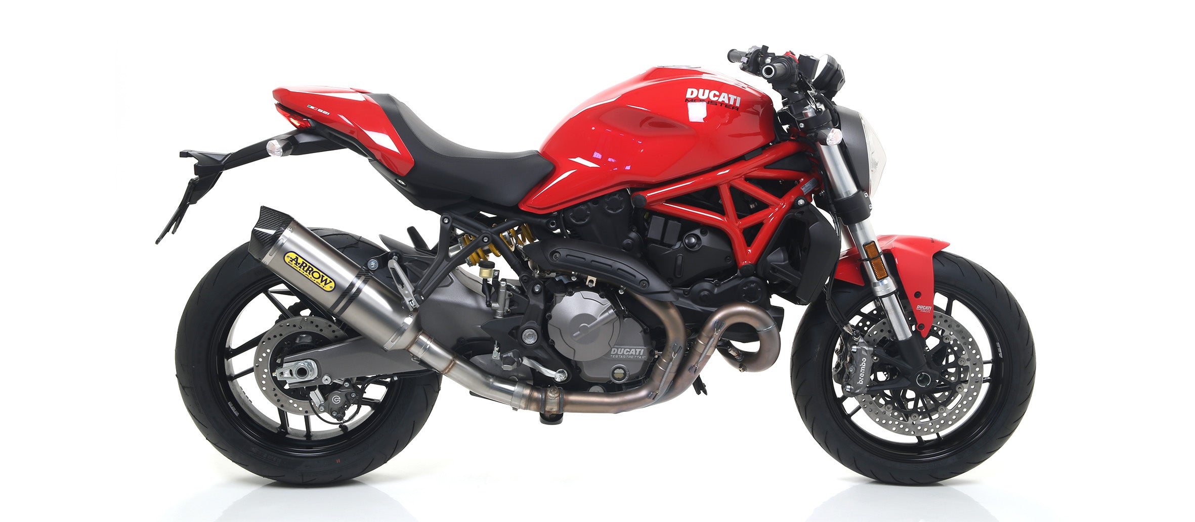 KIT SILENCER APP RACE-TECH TITANIUM-CARB ARROW DUCATI MONSTER 821 2018-20