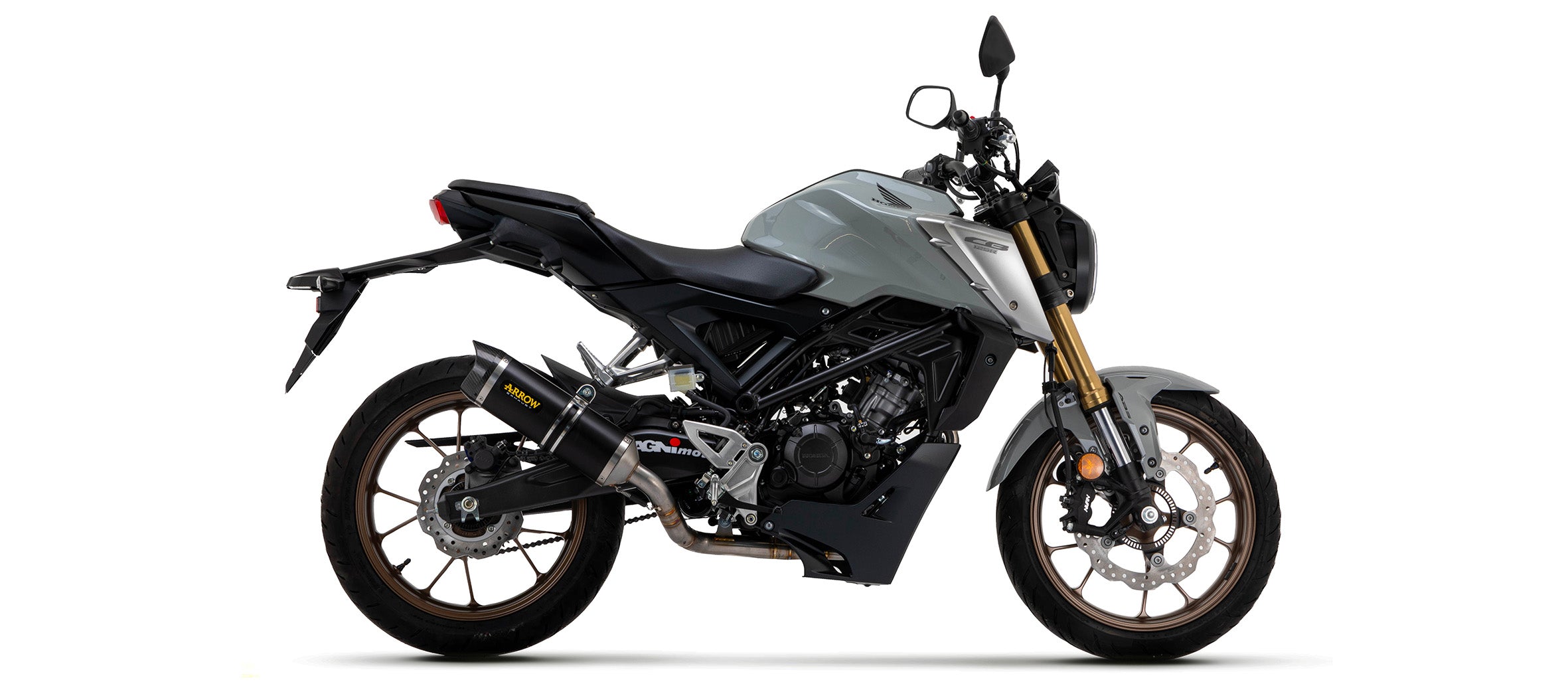 COMPLETE EXHAUST APPROVED E5+E9 THUNDER TIT-CARB ARROW HONDA CB 125 R 18-20