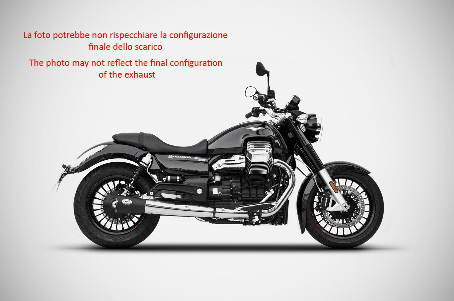 EXHAUST ZARD STEEL POLISHED RACING MOTO GUZZI CALIFORNIA 2014-19