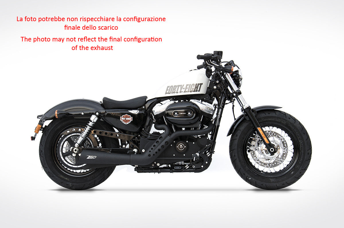 COMPLETE EXHAUST SPORT ZARD STEEL RACING HARLEY DAVIDSON SPORTSTER 2014-16