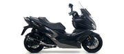 COMPLETE EXHAUST APP E5+E9 URBAN BLACK ALU-CARB ARROW KYMCO XCITING 400I S 19-20