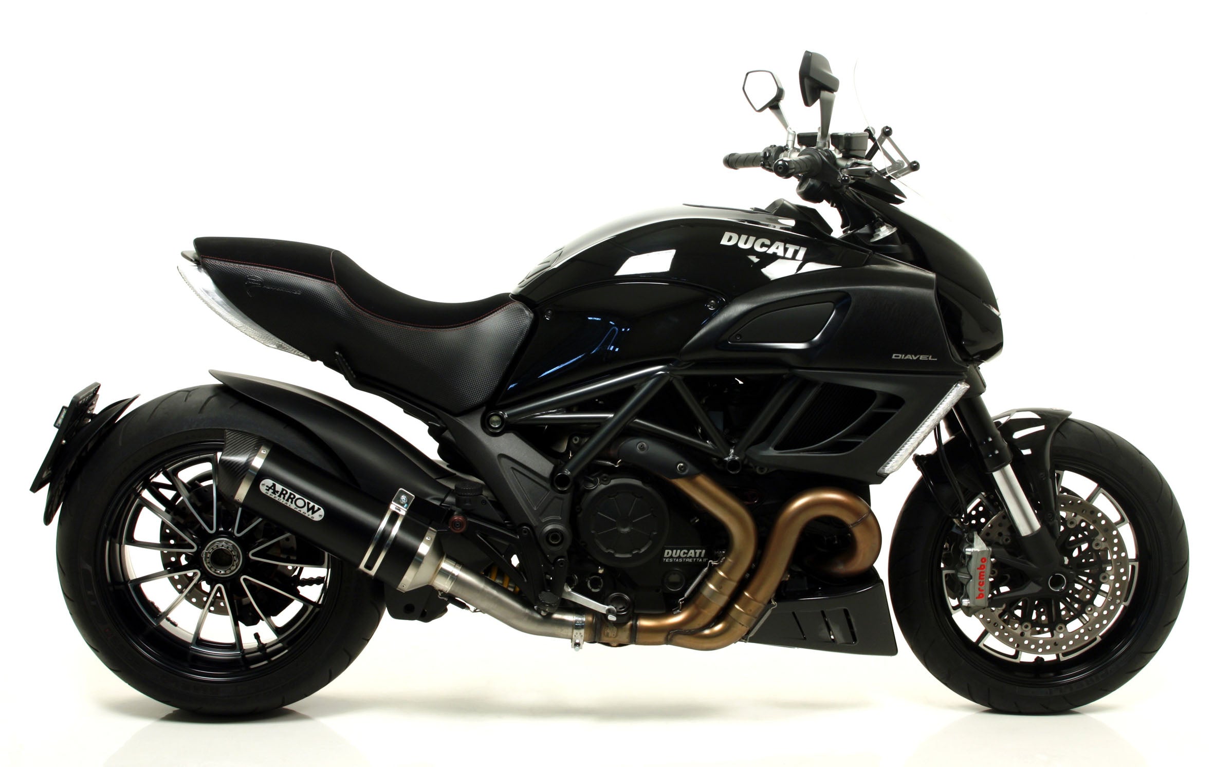 SCARICO OMOLOGATO E5+E9 RACE-TECH TITANIO-CARBONIO ARROW DUCATI DIAVEL 11-16