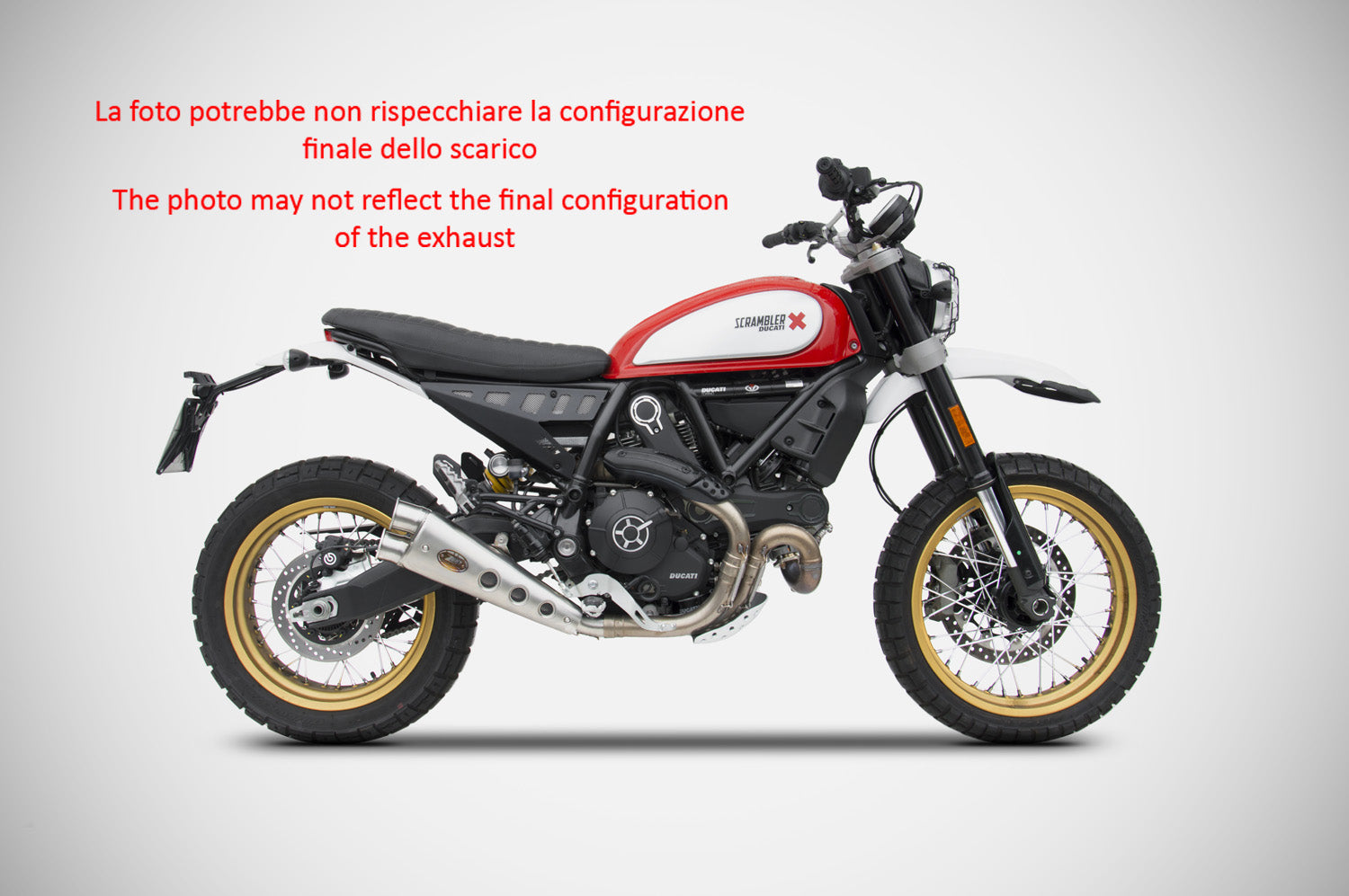 EXHAUST ZARD LIM EDT STEEL APPROVED EURO 4 DUCATI SCRAMBLER DESERT SLED 2017-19