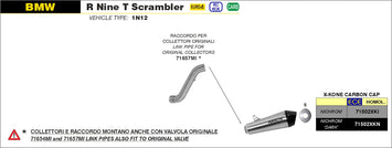SCARICO COMPLETO ARROW X-KONE NERO BMW R NINE T SCRAMBLER 2016-19