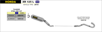 SCARICO COMPLETO ARROW OFF-ROAD THUNDER TITANIO OMOLOG. HONDA XR 125 L 2004-2005