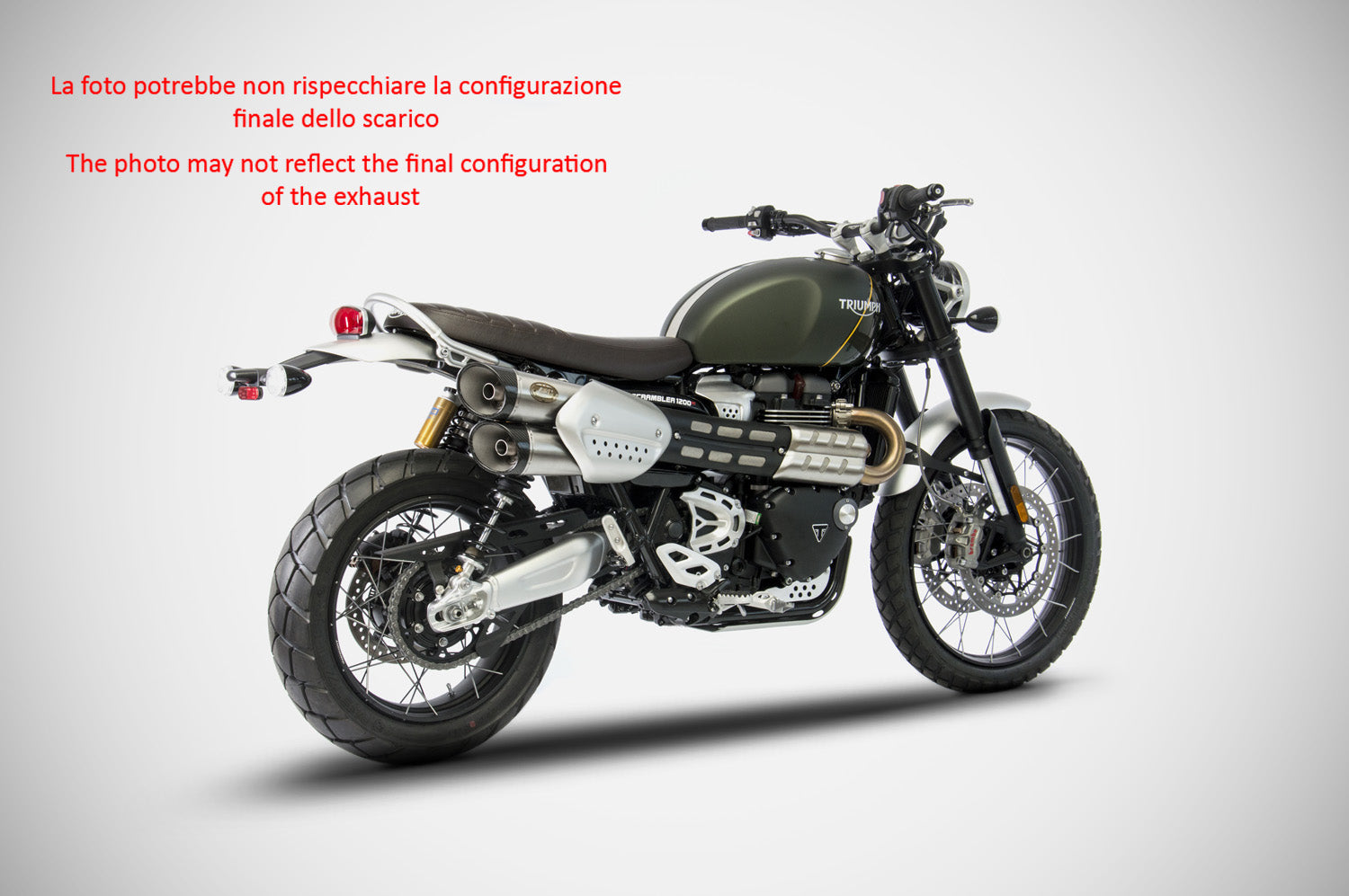 SILENCER EXHAUST ZARD STAINLESS STEEL OMOLOGATO TRIUMPH SCRAMBLER 1200 2021-23