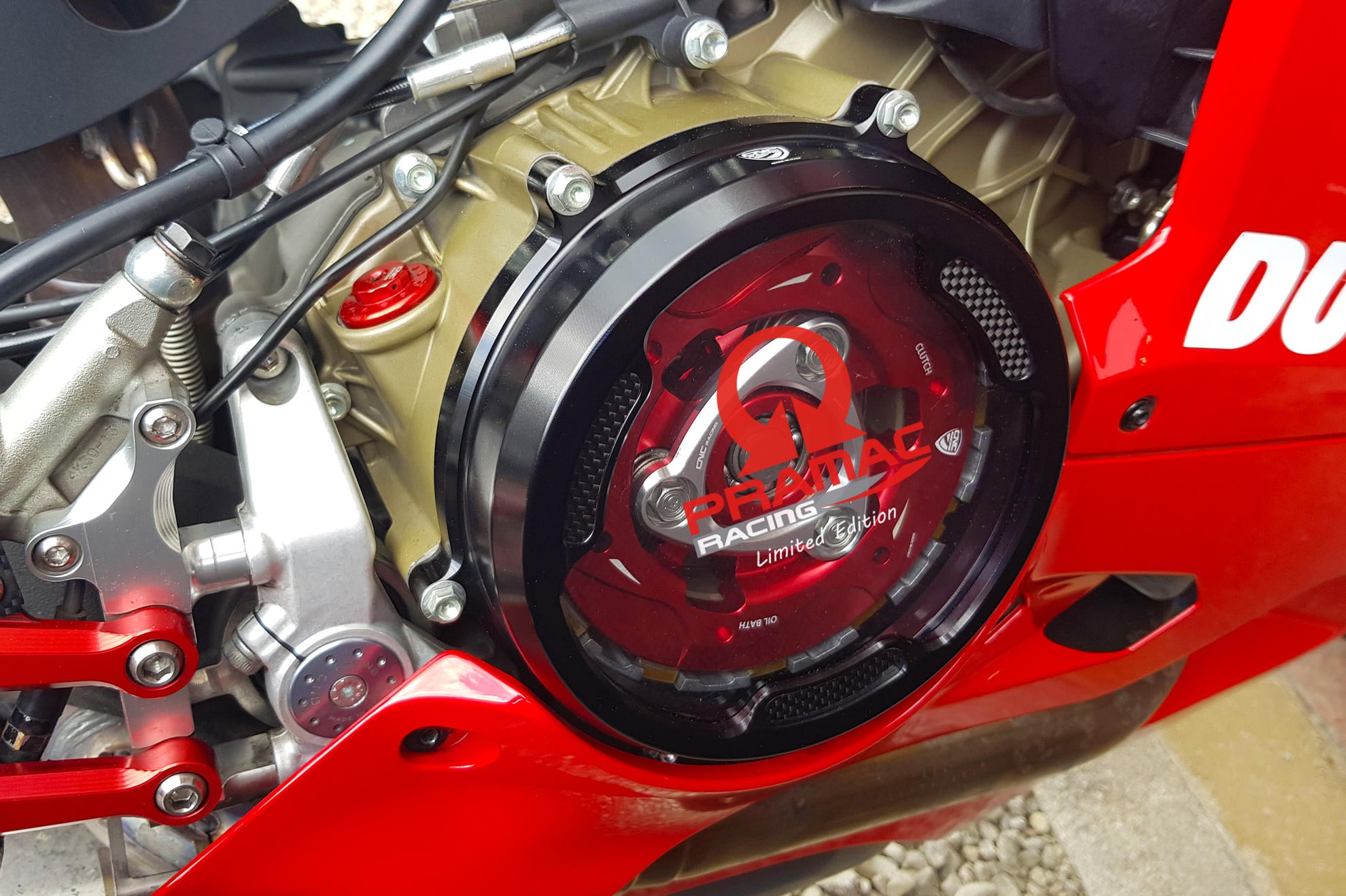 CARTER FRIZIONE TRASPARENTE CARBON PRAMAC CNC RACING DUCATI 1299 / S