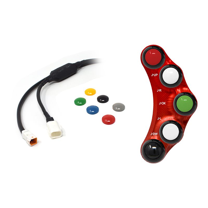 RACING LEFT HANDLEBAR SWITCH RED JETPRIME APRILIA TUONO V4/RR/RF 1000 2017 - 20