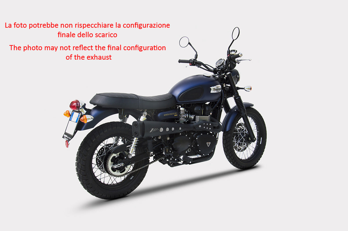 COMPLETE EXHAUST ZARD CARBURATOR STEEL HIGH EURO3 TRIUMPH SCRAMBLER 900 2001-07