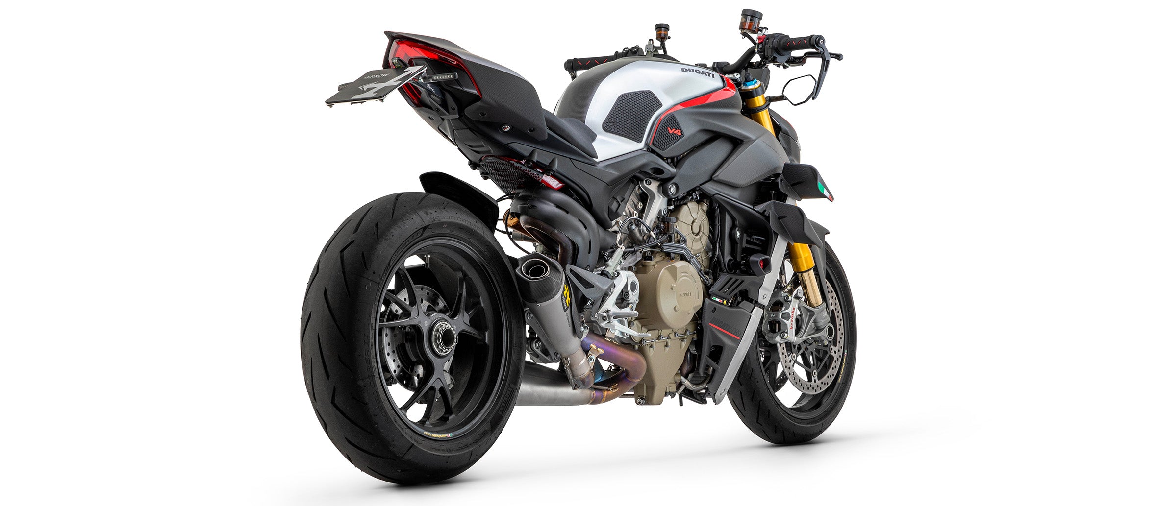 WORKS SILENCERS + LINK PIPE (DX+SX) FULL TITANIUM ARROW DUCATI STREETFIGHTER V4