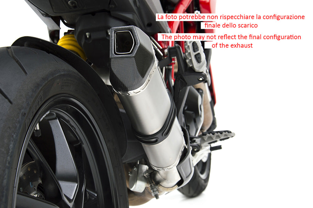 TERMINALE SCARICO PENTA ZARD TITANIO RACING DUCATI HYPERMOTARD 821 2013 - 15