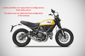 ZARD FULL EXHAUST SYSTEM CONICAL STAINLESS RACING DUCATI SCRAMBLER 800 15-19