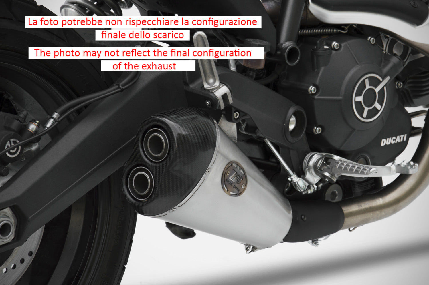 EXHAUST ZARD LOW STEEL APPROVED EURO3 DUCATI SCRAMBLER 800 2015-16