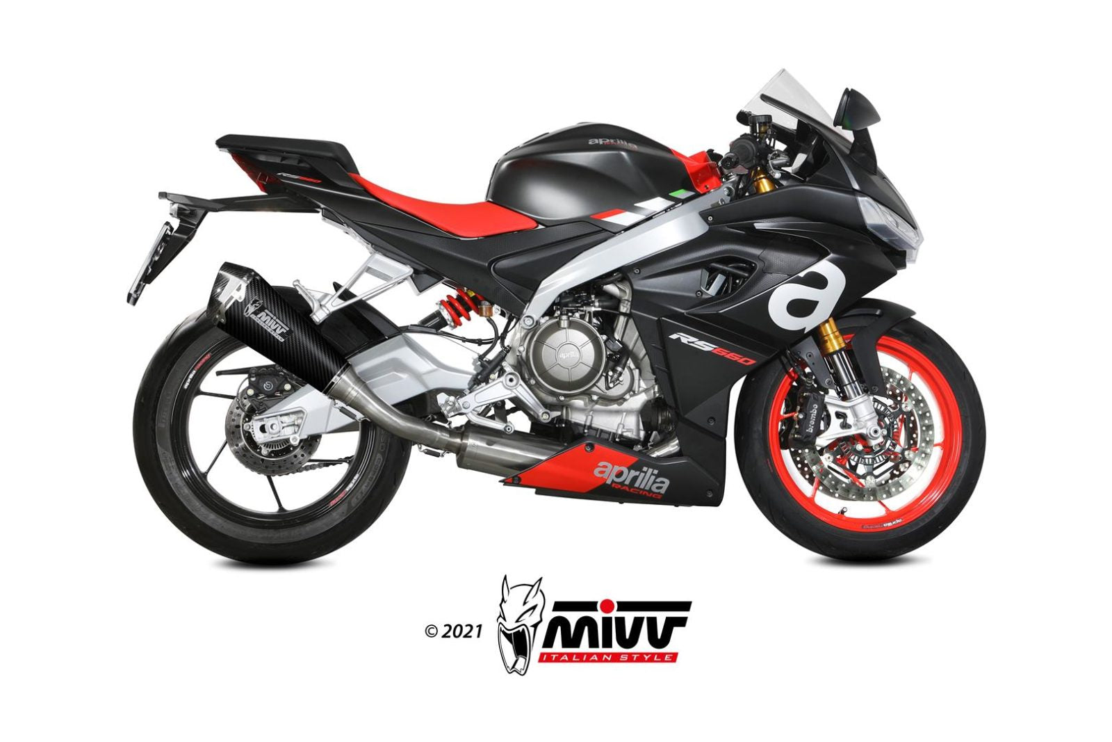 A.013.LDRC SCARICO COMPLETO ALTO CARBONIO MIVV DELTA RACE APRILIA RS 660 2020-22
