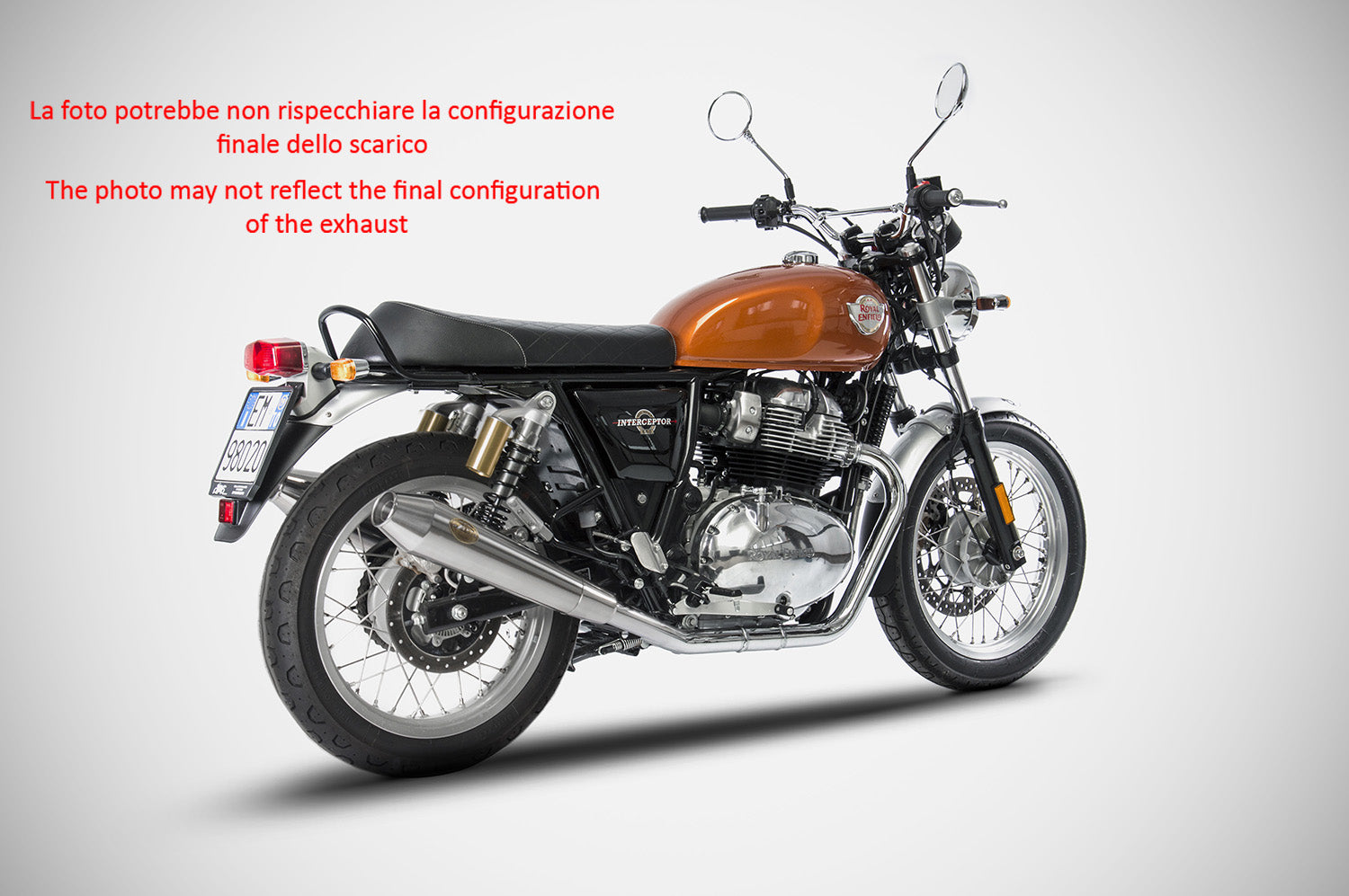 EXHAUST ZARD STEEL POLISHED RACING ROYAL EINFIELD CONTINENTAL GT 650 2019-23