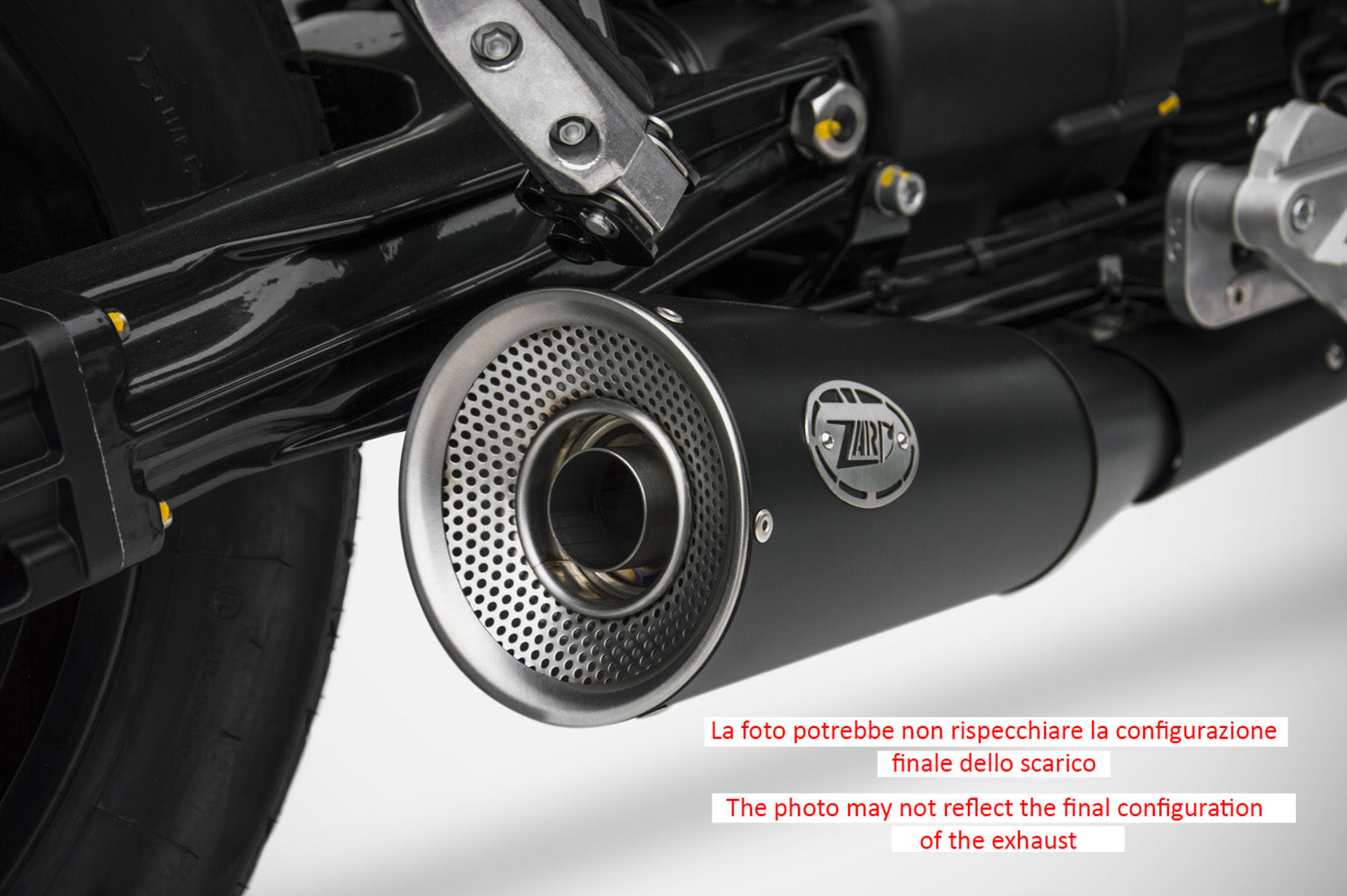 DOUBLE EXHAUST ZARD BIG VERSION STEEL APPROVED MOTO GUZZI V9 2016-19