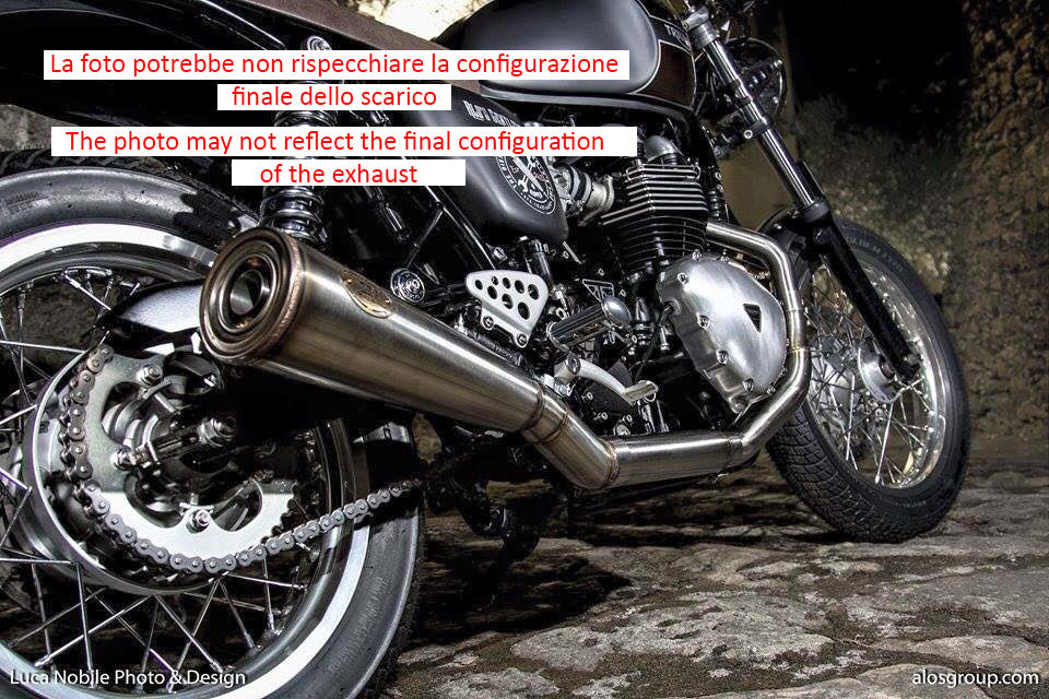 EXHAUST ZARD STEEL BAD CHILD CARBURATORI RACING TRIUMPH BONNEVILLE T100 2001-16