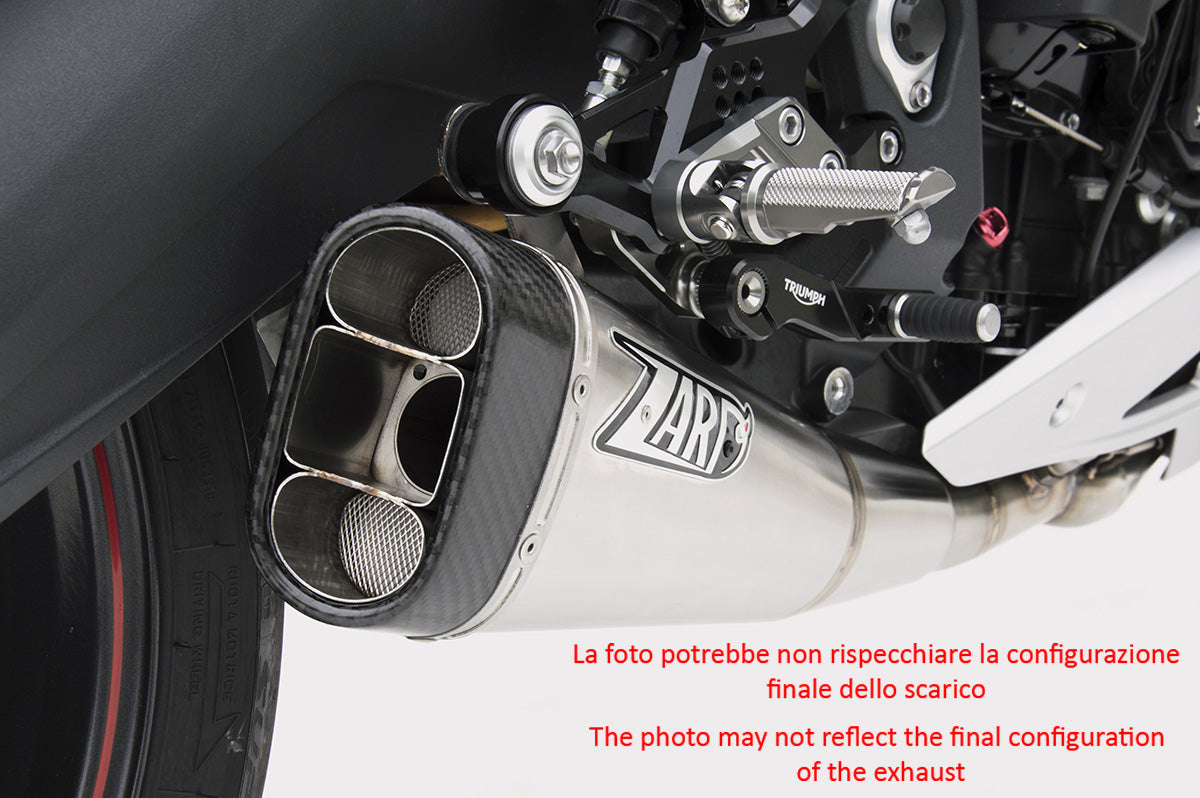 SILENCER EXHAUST ZARD STAINLESS STEEL RACING TRIUMPH DAYTONA 675 2013-16