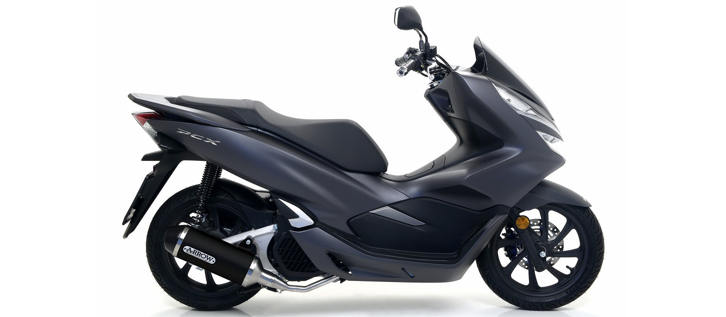 COMPLETE EXHAUST APP URBAN ALUMINUM BLACK-BLACK ARROW HONDA PCX 125 2018-20