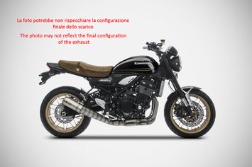 ZARD stainless steel complete exhaust system for Kawasaki Z900 RS 2018-2020, Euro4 approved, shown in the image.