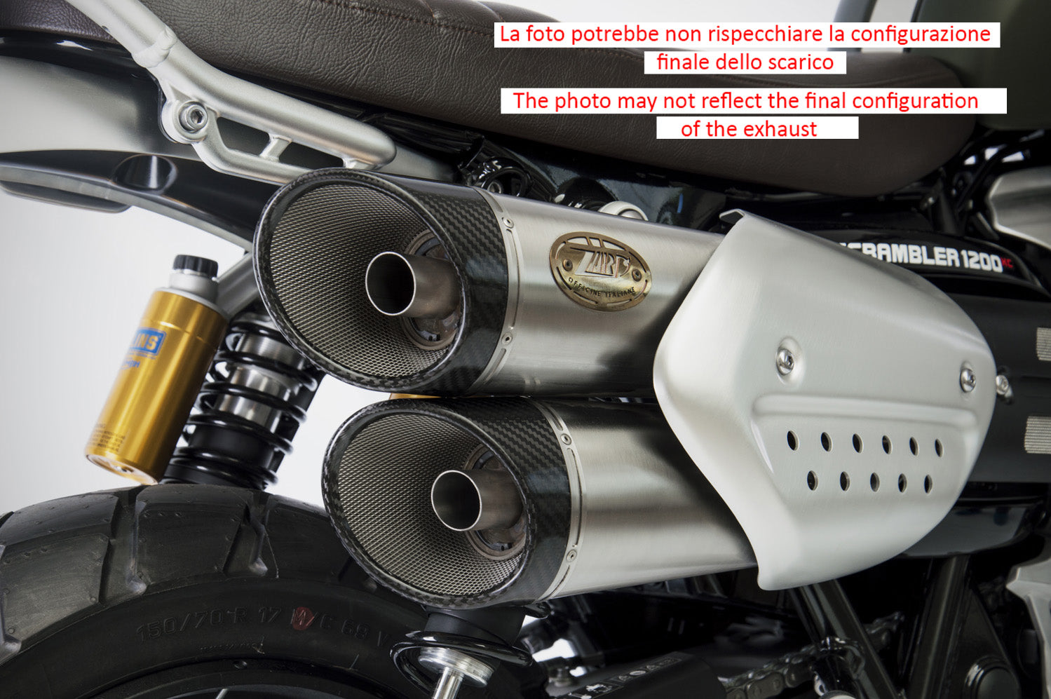 SILENCER EXHAUST ZARD STAINLESS STEEL RACING TRIUMPH SCRAMBLER 1200 2021-23